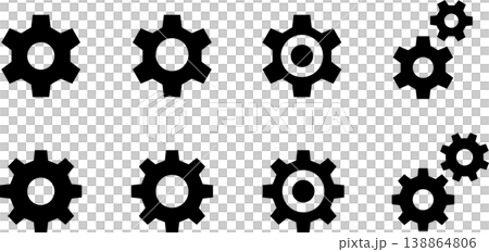 設定/齒輪矢量圖示集 138864806