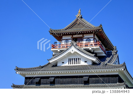 清須市、快晴下の清洲城天守閣 清須市、快晴下の清洲城天守閣 138864943