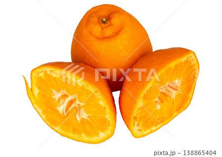 Orange Dekopon isolated on white background Orange Dekopon isolated on white background 138865404