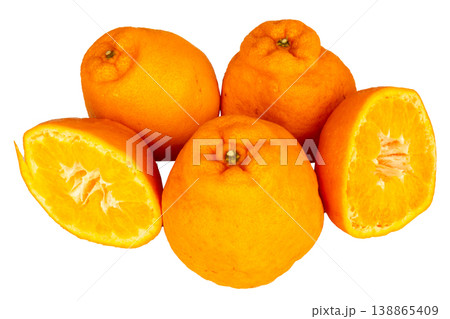 Orange Dekopon isolated on white background Orange Dekopon isolated on white background 138865409