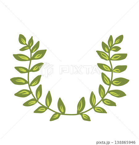 Vector illustration of spring plant. Green leaves and branches. 138865946