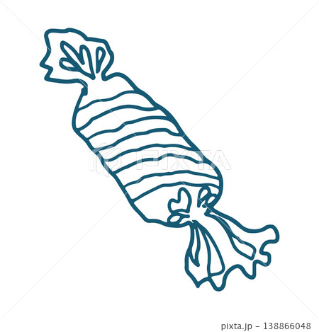 Hand Drawn vector Candy Illustration in doodle style. 138866048