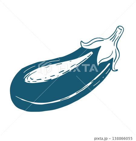 Vector sketch Illustration of a Blue Eggplant. 138866055