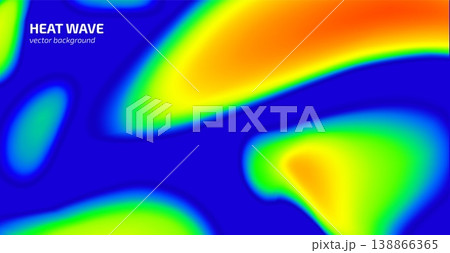Abstract background with vibrant, wavy, and colored spots of a thermographic map. 138866365