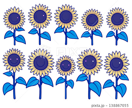ひまわりの背景素材 138867055