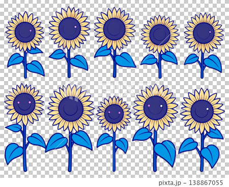 ひまわりの背景素材 138867055