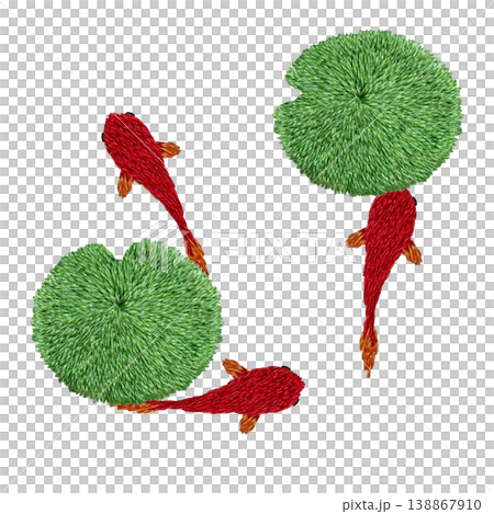 【金魚圖案】手工刺繡插圖材料 【金魚圖案】手工刺繡插圖材料 138867910