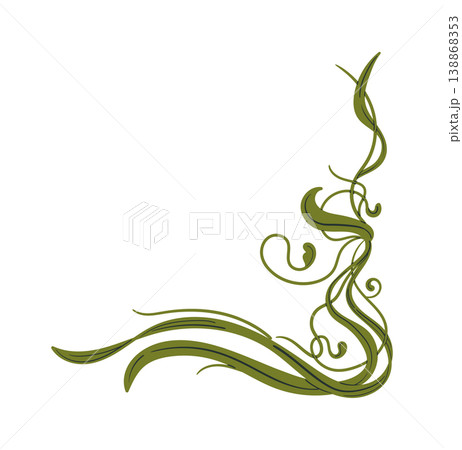 Vine Corner Flourish Ornament Line Art Vine Corner Flourish Ornament Line Art 138868353