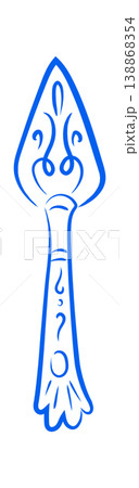 Cake Server Ornate Engraved Line Art Cake Server Ornate Engraved Line Art 138868354