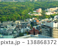ミニチュアジオラマ風写真　都庁展望台から見た参宮橋駅方面遠望 138868372