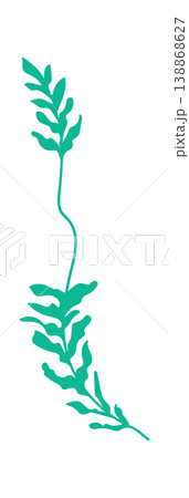 Leaf Sprig Silhouette Botanical Leaf Sprig Silhouette Botanical 138868627