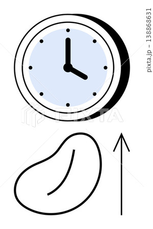 Health tracking, kidney health, improvement, wellness, time management, medical progress. Clock above a kidney shape with arrow pointing upward. Health tracking and kidney health concepts Health tracking, kidney health, improvement, wellness, time management, medical progress. Clock above a kidney shape with arrow pointing upward. Health tracking and kidney health concepts 138868631