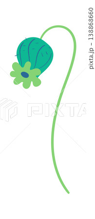 Flower Bud Drooping Cartoon 138868660