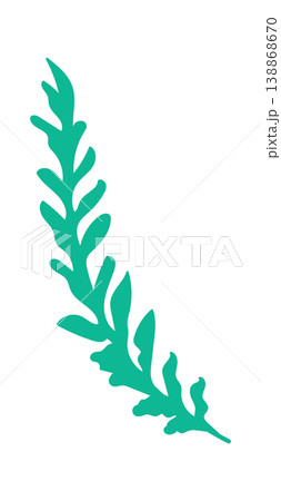 Leaf Sprig Silhouette Botanical Leaf Sprig Silhouette Botanical 138868670