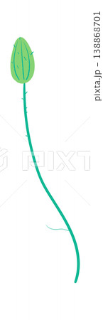 Bud On Long Stem Cartoon Bud On Long Stem Cartoon 138868701