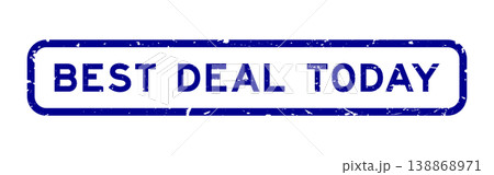 Grunge blue best deal today word square rubber seal stamp on white background Grunge blue best deal today word square rubber seal stamp on white background 138868971