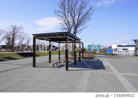 駅跡地さくら公園（旧新十津川駅）の春 138869632