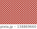 赤いパターン背景　和風イメージ　抽象模様　 138869660