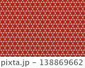 赤いパターン背景　和風イメージ　抽象模様　 138869662