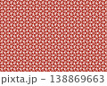 赤いパターン背景　和風イメージ　抽象模様　 138869663