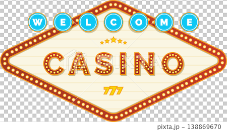 Casino welcome sign vector illustration alternate Casino welcome sign vector illustration alternate 138869670