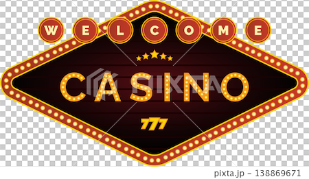 Casino welcome sign vector illustration 138869671