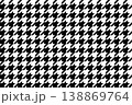 黒と白の千鳥格子模様の背景（シームレスパターン） 138869764