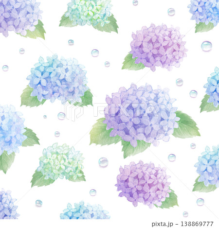 水彩アジサイ壁紙 水彩アジサイ壁紙 138869777