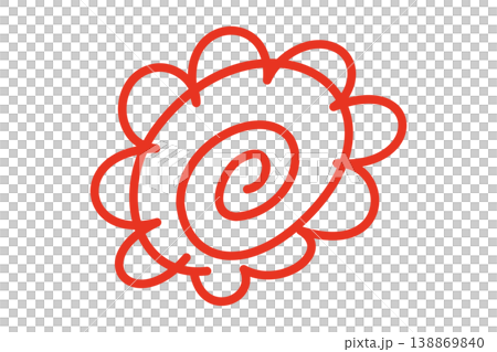 一個簡單的紅色花圈插圖 一個簡單的紅色花圈插圖 138869840