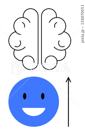 Mental health, self-improvement, personal growth, mindfulness, positivity, motivation. ion of a brain, smiling face and arrow pointing upward. Mental health and self-improvement concepts Mental health, self-improvement, personal growth, mindfulness, positivity, motivation. ion of a brain, smiling face and arrow pointing upward. Mental health and self-improvement concepts 138870051