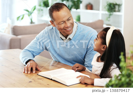 Family, grandfather and child reading book, teaching and learning bible story, questions and education in living room. Black people or senior man and kid story, holy or spiritual development and help Family, grandfather and child reading book, teaching and learning bible story, questions and education in living room. Black people or senior man and kid story, holy or spiritual development and help 138870417