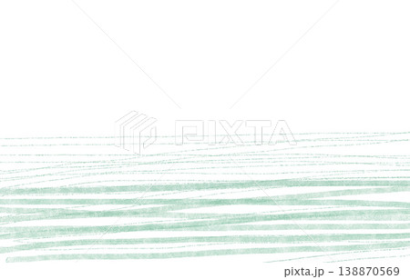 かすれたボーダー柄　手描き水彩タッチの背景イラスト 138870569