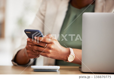 Finance, calculator and phone with hands of person in office for payment, investment and accounting. Business, economy and budget with closeup of employee for balance, analysis and salary Finance, calculator and phone with hands of person in office for payment, investment and accounting. Business, economy and budget with closeup of employee for balance, analysis and salary 138870775
