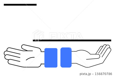 Justice, freedom, oppression, human rights, restriction, confinement. Minimalist outline of hands in handcuffs. Highlighting justice and freedom concepts through clean visual Justice, freedom, oppression, human rights, restriction, confinement. Minimalist outline of hands in handcuffs. Highlighting justice and freedom concepts through clean visual 138870786