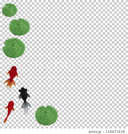 【金魚與水生植物相框】手工刺繡插畫材料 【金魚與水生植物相框】手工刺繡插畫材料 138871616