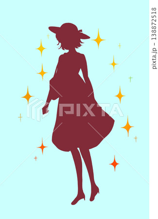 外出する女性 真夏 キラキラ 外出する女性 真夏 キラキラ 138872518