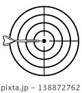 Linear drawing of a dartboard 138872762