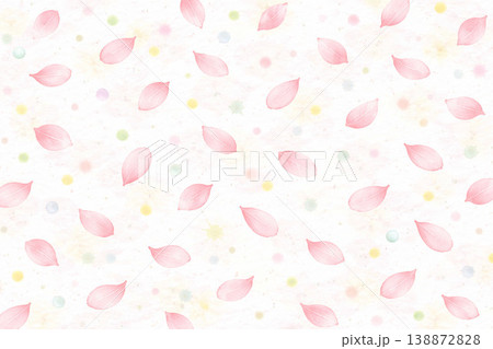 春シリーズ：花びらとドットの軽やか総柄 138872828