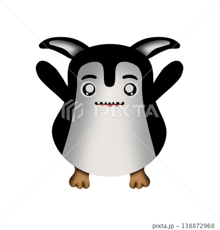 Armored Penguin Monster, Strange Horned Hybrid with Blue Limbs 138872968