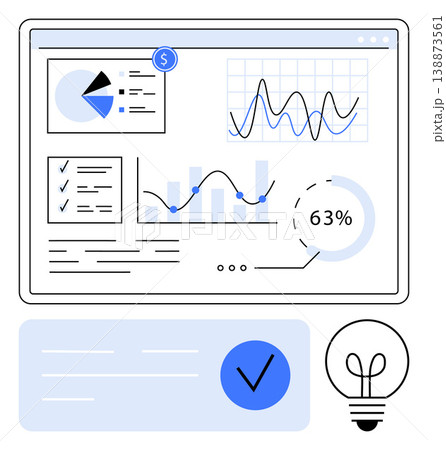 Business analytics, data visualization, financial planning, performance monitoring, report generation, decision-making tools. Interface with charts, graphs and metrics. Business analytics and data Business analytics, data visualization, financial planning, performance monitoring, report generation, decision-making tools. Interface with charts, graphs and metrics. Business analytics and data 138873561