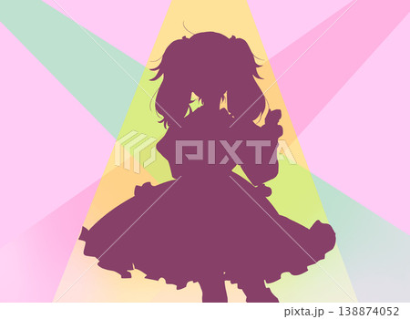 歌って踊るアイドル ライト シルエット 歌って踊るアイドル ライト シルエット 138874052