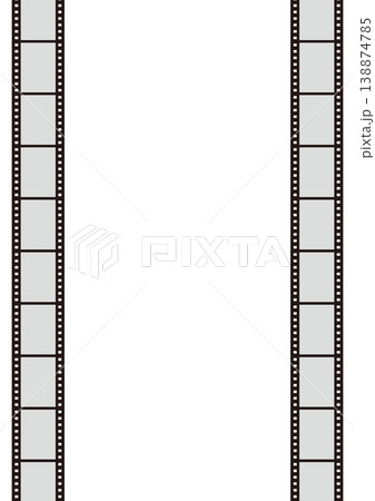 縦型の左右の直線のフィルムのフレームのイラスト 138874785