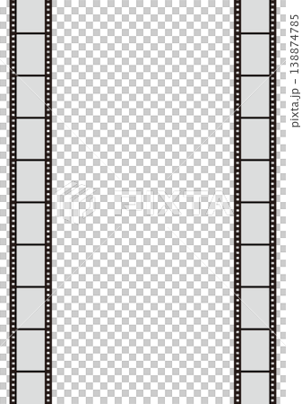 縦型の左右の直線のフィルムのフレームのイラスト 138874785