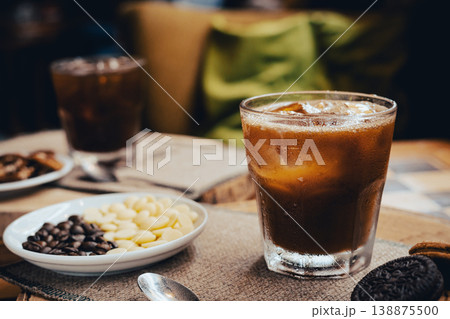 Artisan craft cold brew nitro gourmet coffee espresso roasted coffee beans fresh decor 138875500