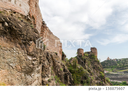 Tbilisi, Georgia. Ancient Narikala fortress ruins Tbilisi, Georgia. Ancient Narikala fortress ruins 138875607