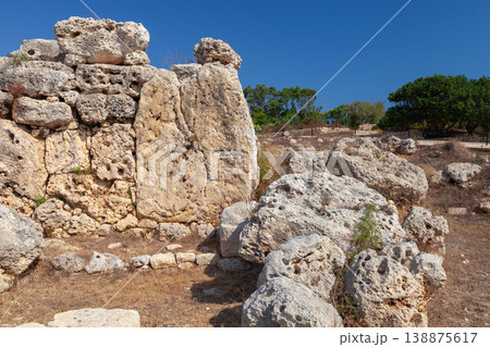 Ggantija megalithic temple complex. Gozo island, Malta 138875617