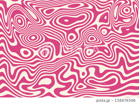 psychedelic pink liquid stripes twisted and distorted texture vector background 138876506