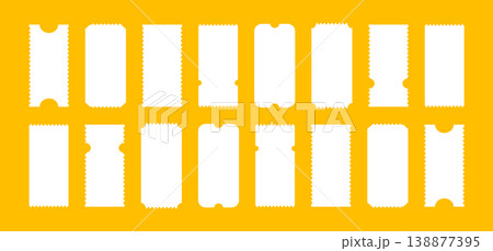 Admit tickets mockups on blyellowck background isolated. Ticket for cinema or festival, casino or circus, theater orclub. Empty flat template. Simple boarding blank, lottery, minimalist sale coupons. Admit tickets mockups on blyellowck background isolated. Ticket for cinema or festival, casino or circus, theater orclub. Empty flat template. Simple boarding blank, lottery, minimalist sale coupons. 138877395