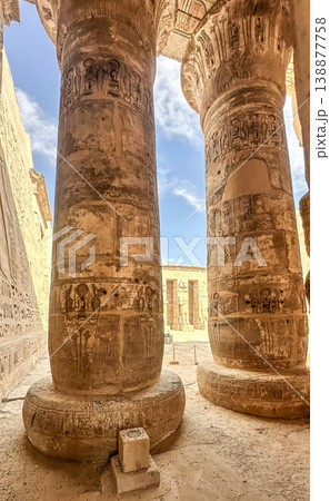 Medinet Habu, the mortuary temple of Ramesses III, located on the west bank of Luxor, Egypt. Medinet Habu, the mortuary temple of Ramesses III, located on the west bank of Luxor, Egypt. 138877758