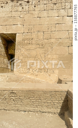 Medinet Habu, the mortuary temple of Ramesses III, located on the west bank of Luxor, Egypt. Medinet Habu, the mortuary temple of Ramesses III, located on the west bank of Luxor, Egypt. 138877765